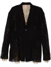 Chiahung Su Patchwork-detail Blazer In Black