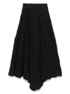 Chiahung Su Patchwork Midi Skirt In Black