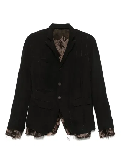 Chiahung Su Raw-cut Blazer In Black