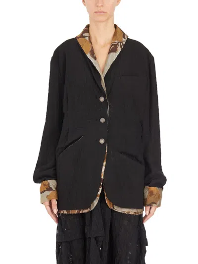 Chiahung Su Reversible Jacket Hand Dyed In Black