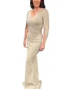 Chiara Boni Akeem Sugar Shimmer Dress In Quarzo In Gold In Gold