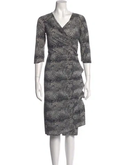 Pre-owned Chiara Boni Animal Print Knee-length Dress W/ Tags In Brown