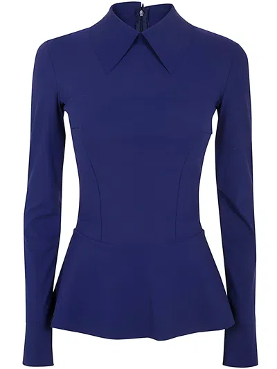 Chiara Boni Asym Top Jersey In Blue