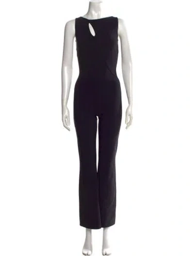 Pre-owned Chiara Boni Asymmetrical Jumpsuit In Black