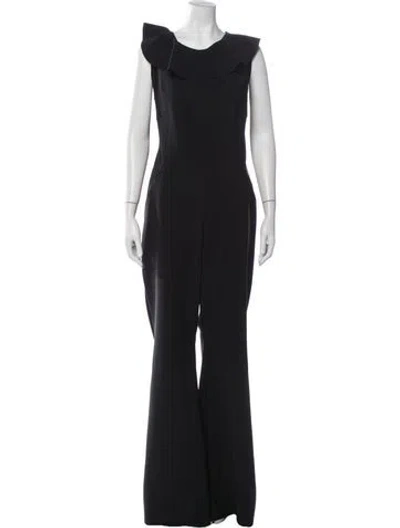 Pre-owned Chiara Boni Asymmetrical Jumpsuit In Blue