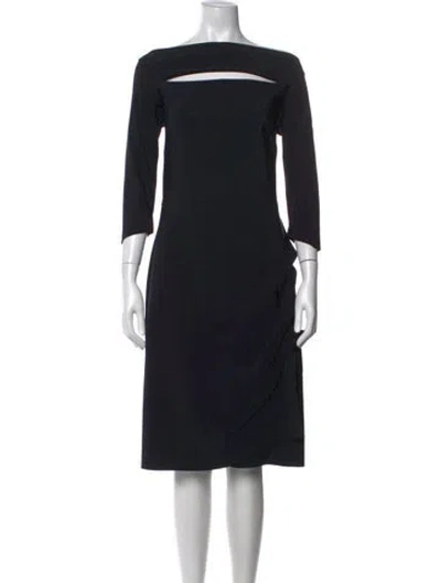 Pre-owned Chiara Boni Asymmetrical Knee-length Dress In Black