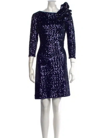 Pre-owned Chiara Boni Asymmetrical Mini Dress W/ Tags In Blue