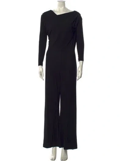 Pre-owned Chiara Boni Bateau Neckline Jumpsuit In Black
