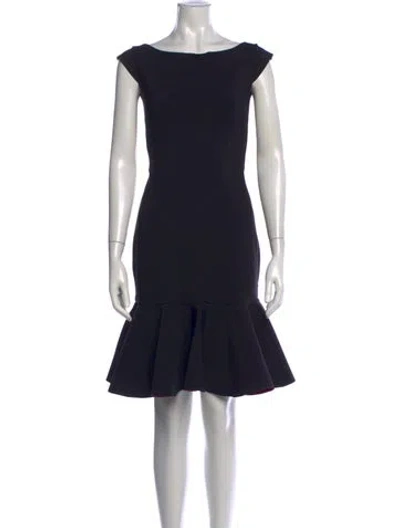 Pre-owned Chiara Boni Bateau Neckline Mini Dress In Black