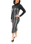 Chiara Boni Calanta Print Dress In Argyle/nero In Multi