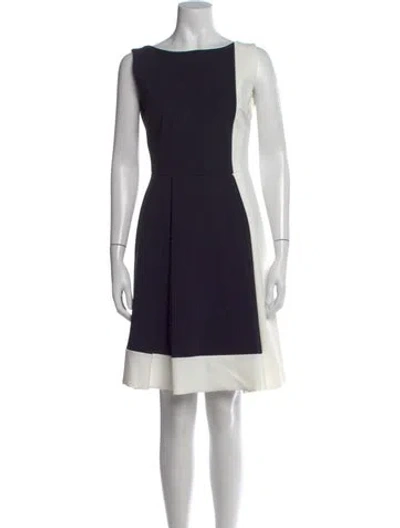 Pre-owned Chiara Boni Colorblock Pattern Knee-length Dress In Black