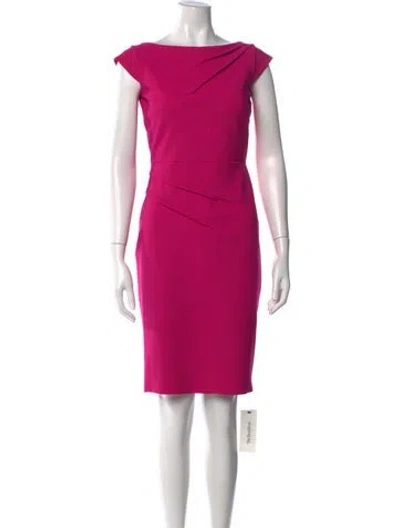 Pre-owned Chiara Boni Cowl Neck Knee-length Dress In Pink