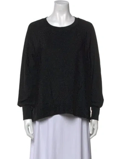 Pre-owned Chiara Boni Crew Neck Long Sleeve Sweatshirt In Black