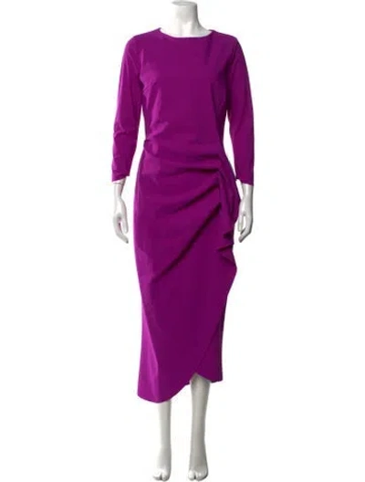 Pre-owned Chiara Boni Crew Neck Midi Length Dress W/ Tags In Purple