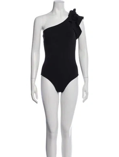 Pre-owned Chiara Boni Cutout Accent One-piece W/ Tags In Black