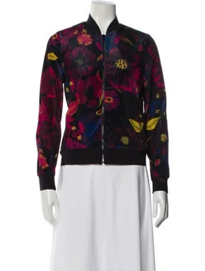 Pre-owned Chiara Boni Floral Print Evening Jacket W/ Tags In Blue