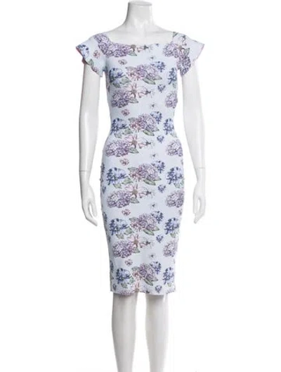 Pre-owned Chiara Boni Floral Print Knee-length Dress In Multi