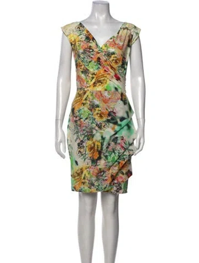 Pre-owned Chiara Boni Floral Print Knee-length Dress In Multi