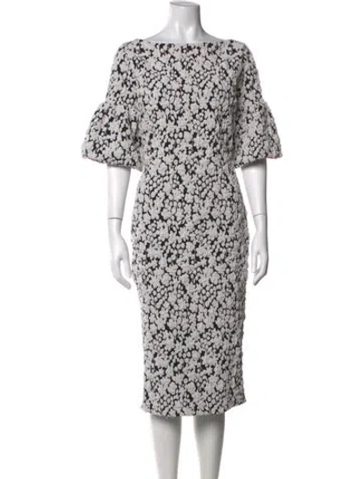 Pre-owned Chiara Boni Floral Print Knee-length Dress In Multicolor