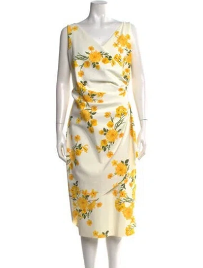 Pre-owned Chiara Boni Floral Print Knee-length Dress In Multicolor