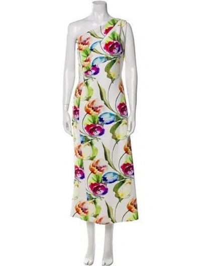 Pre-owned Chiara Boni Floral Print Long Dress In Multi