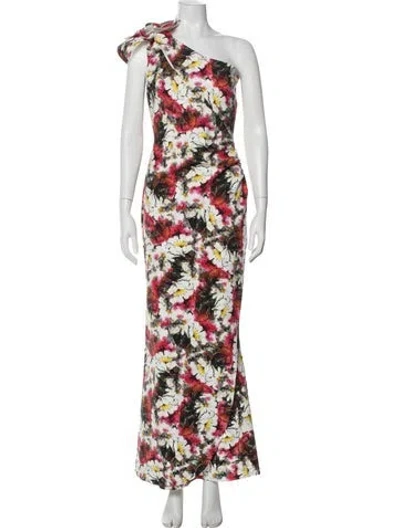 Pre-owned Chiara Boni Floral Print Long Dress In Pink