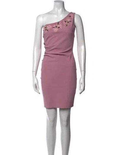 Pre-owned Chiara Boni Floral Print Mini Dress In Pink