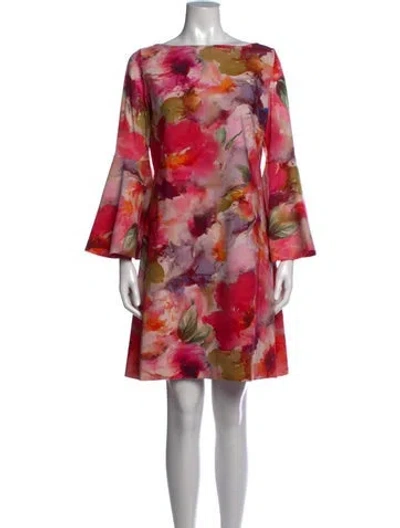 Pre-owned Chiara Boni Floral Print Mini Dress W/ Tags In Pink