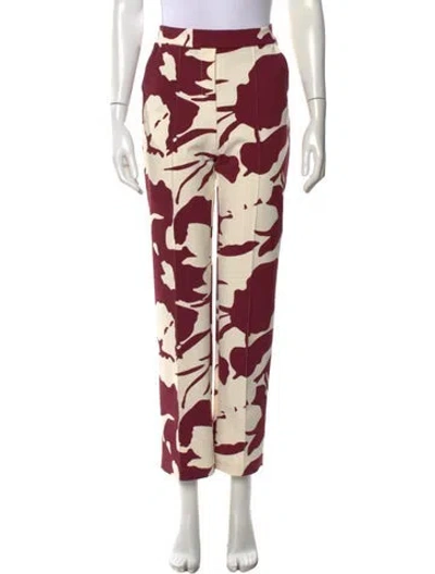 Pre-owned Chiara Boni Floral Print Straight Leg Pants In Multi