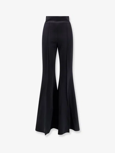 Chiara Boni Forever Jersey Trousers With Flared Bottom In Black