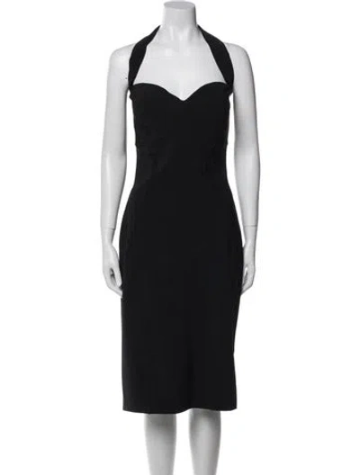 Pre-owned Chiara Boni Halterneck Mini Dress In Black