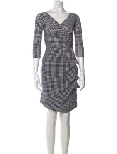 Pre-owned Chiara Boni Houndstooth Print Knee-length Dress In Multi