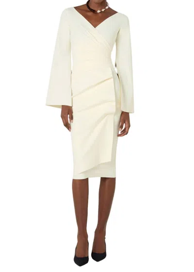 Chiara Boni Isoshi Midi Dress In Cream In Neutral