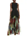 Chiara Boni La Petite Robe Aci Chiffon Gown In Black