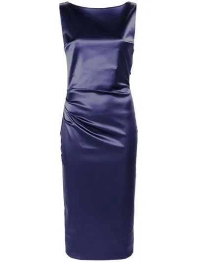 Chiara Boni La Petite Robe Ajour Midi Dress In Blue