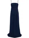 Chiara Boni La Petite Robe Bow-detail Maxi Dress In Blue