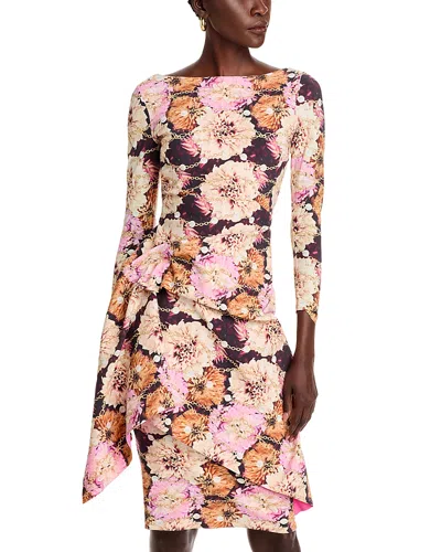 Chiara Boni La Petite Robe Alula Print Dress In Fleur De Reve Pearl