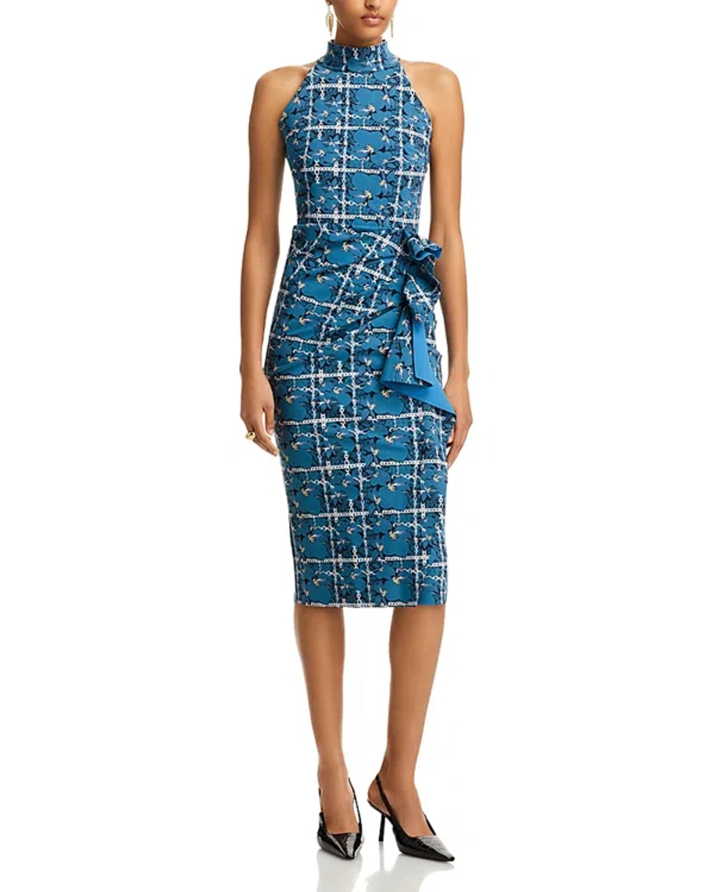 Chiara Boni La Petite Robe Amenadiel Ruffled Halter Dress In Boujee Print |  ModeSens