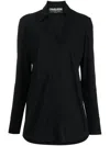 Chiara Boni La Petite Robe Atena Slim Shirt Jersey In Black  