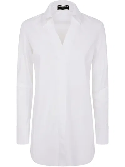 CHIARA BONI LA PETITE ROBE ATENA SLIM JERSEY SHIRT,ATENASLIM 096 070 WHITE