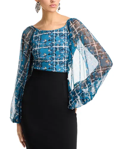 Chiara Boni La Petite Robe Basho Illusion Sleeve Top In Boujee