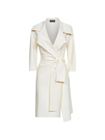 Chiara Boni La Petite Robe Belted Trench Coat In White