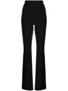 Chiara Boni La Petite Robe Venusette High-waist Straight-leg Pants In Black