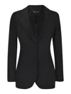 Chiara Boni La Petite Robe Single-button Notched-lapel Blazer In Black