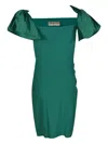 Chiara Boni La Petite Robe Bow-detail Mini Dress In Green