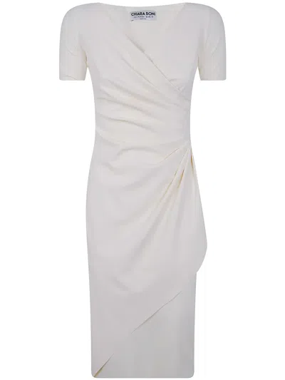 Chiara Boni La Petite Robe Charisse Short Sleeves Jersey Dress In White