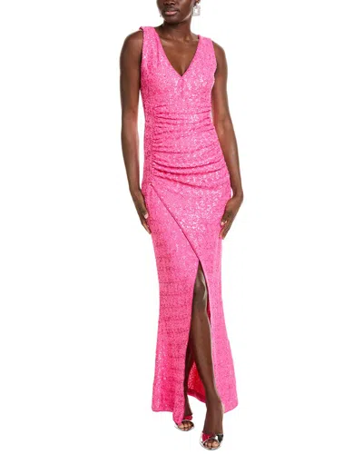 Chiara Boni La Petite Robe Cho Sequin Gown In Pink