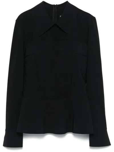 Chiara Boni La Petite Robe Corset-inspired Blouse In Schwarz