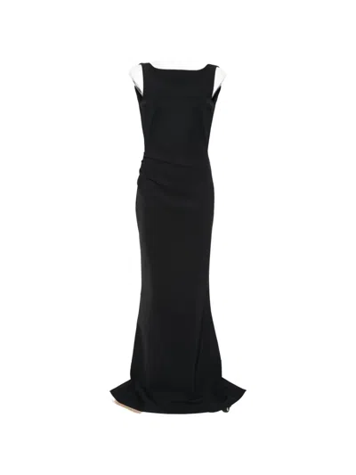 Chiara Boni La Petite Robe Cowl-neck Maxi Dress In Black