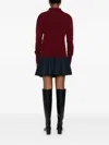 Chiara Boni La Petite Robe Crystal-embellished Sweater In Burgundy